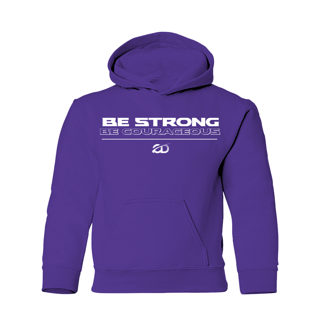 Be Strong, Be Courageous Purple Kid Hoodie