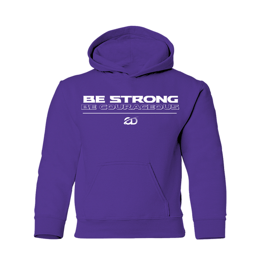 Be Strong, Be Courageous Purple Kid Hoodie