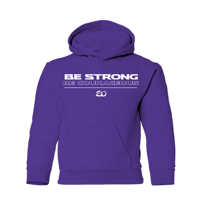 Be Strong, Be Courageous Purple Kid Hoodie